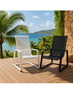 fauteuil lounge borneo blanc w-10