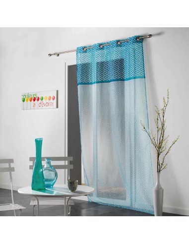 1625331-panneau a oeillets 140 x 240 cm voile imprime graphico bleu