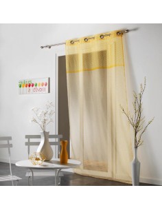 1625330-panneau a oeillets 140 x 240 cm voile imprime graphico jaune