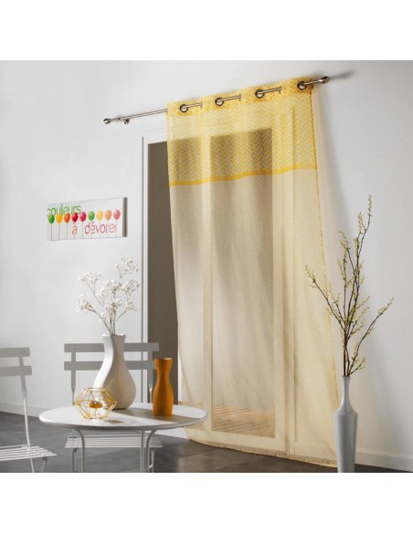 1625330-panneau a oeillets 140 x 240 cm voile imprime graphico jaune