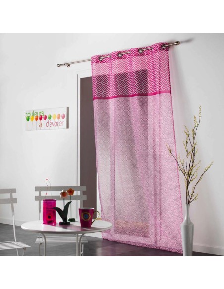 1625333-panneau a oeillets 140 x 240 cm voile imprime graphico rose