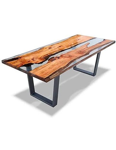 in9111511 - table crystal 120x120 acacia avec pds u noir