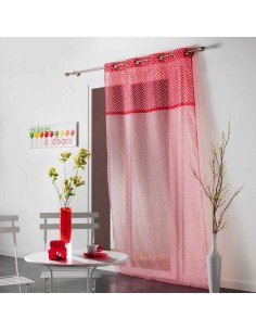 1625329-panneau a oeillets 140 x 240 cm voile imprime graphico rouge