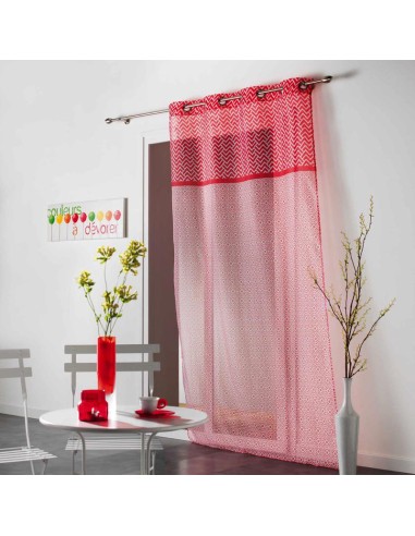 1625329-panneau a oeillets 140 x 240 cm voile imprime graphico rouge