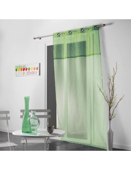1625334-panneau a oeillets 140 x 240 cm voile imprime graphico vert