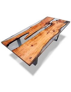 lect200cr - table crystal 200x100 acacia avec pds u noir