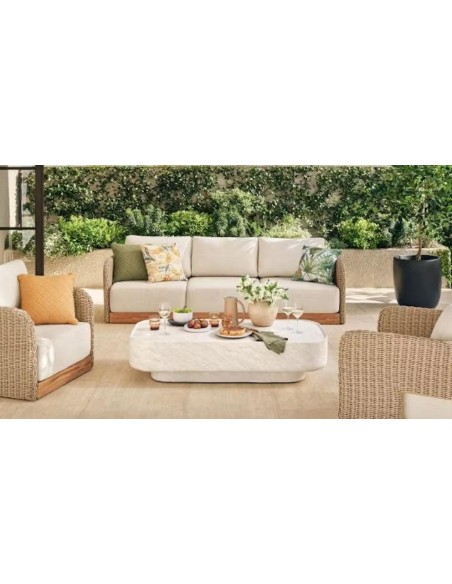 79322+79324 - salon desert canapé 3p + 2 fauteuils