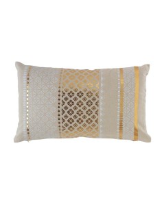 1608575-coussin dehoussable compresse 30 x 50 cm coton imprime or gaya des. plac