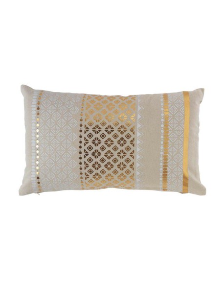 1608575-coussin dehoussable compresse 30 x 50 cm coton imprime or gaya des. plac
