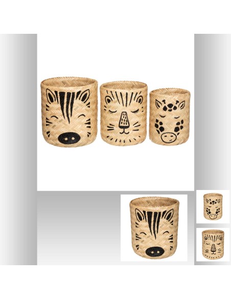 panier bambou safari - m