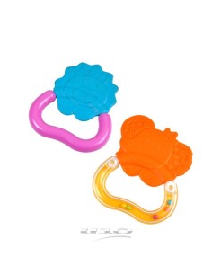 6evj203 - anneau de dentition hochet h7cm elephant et lion 2 modeles assortis