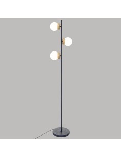 178917-lampadaire droit metal "hotel" bleu navy h.161