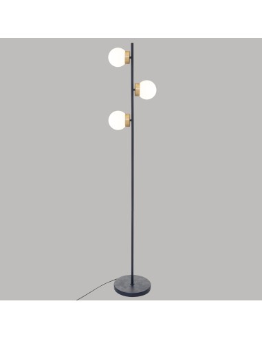 178917-lampadaire droit metal "hotel" bleu navy h.161