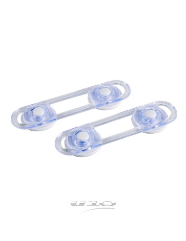 6sep201 - set de 2 loquets de securite petit modele - 12*4.5*1cm - pvc
