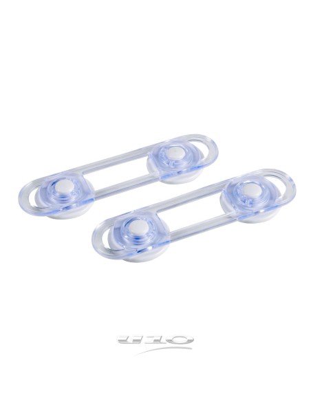 6sep201 - set de 2 loquets de securite petit modele - 12*4.5*1cm - pvc