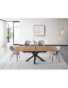 58503bs - table de repas - mia marron - lot de 1