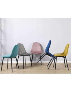 39400bu - chaise honfleur bleu