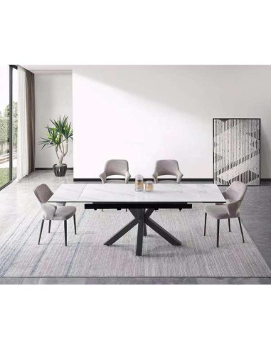 58503bl - table de repas mia blanc