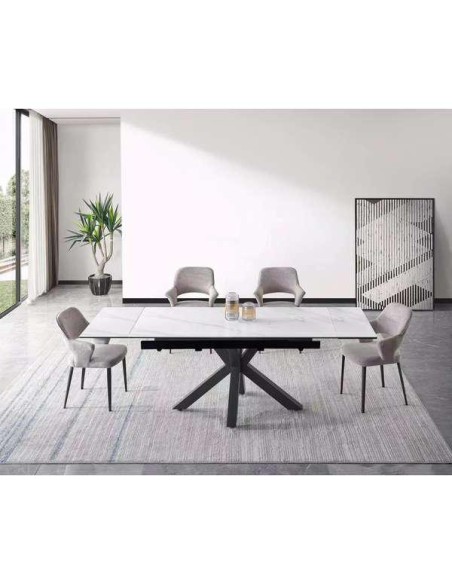 58503bl - table de repas mia blanc
