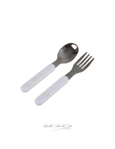 6rep219 - set de 2 couverts inox et plastique : fourchette + cuillere essen'ciel