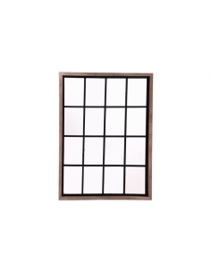 miroir atelier bois foncé 80x60cm