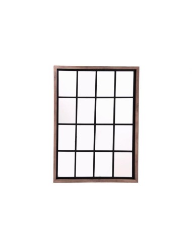 miroir atelier bois foncé 80x60cm