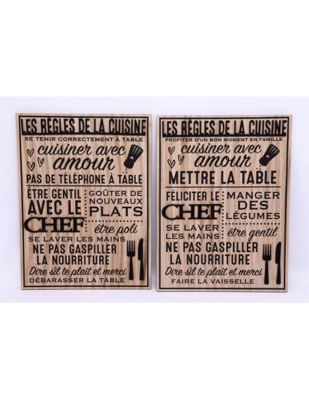 plaque en bois regles de la cuisine 2ass