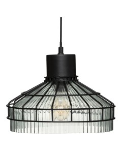 suspension metal verre house noir d.30
