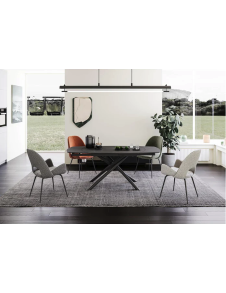 58500ga - table de repas - briga gris anthracite - lot de 1