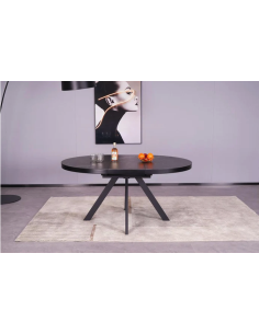 17500ga - table de repas  - roma gris anthracite - lot de 1