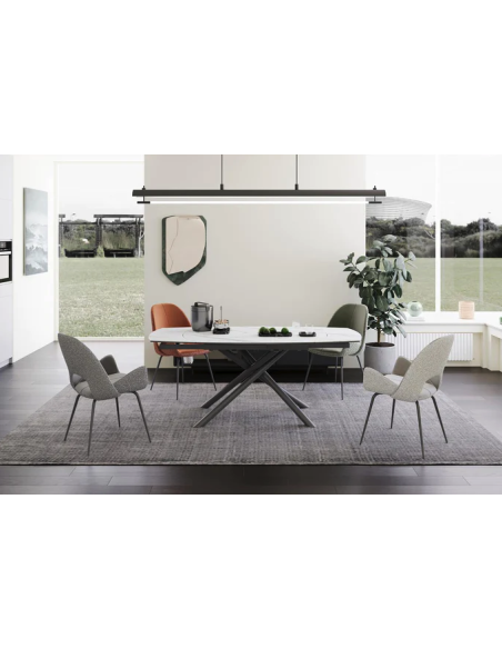 58500bl - table de repas - briga blanc - lot de 1