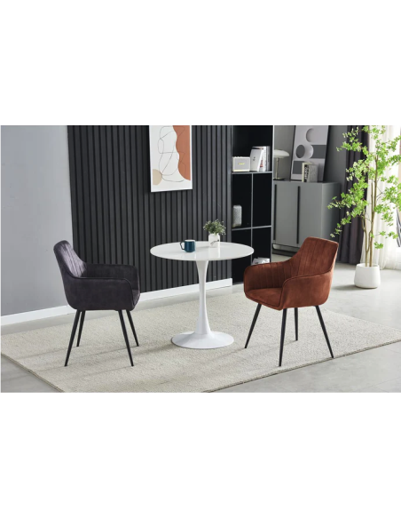 14720ga - chaise country gris anthracite