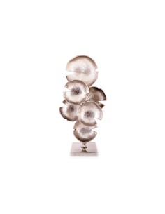 sculpture abstraite argent 52x26cm