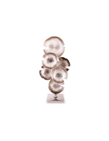 sculpture abstraite argent 52x26cm