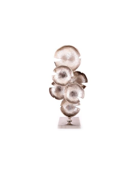 sculpture abstraite argent 52x26cm