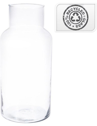 ye1000140-vase verre recycle dia 16xh30c