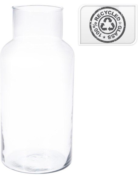 ye1000140-vase verre recycle dia 16xh30c
