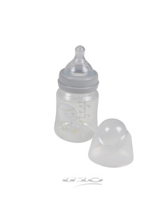 6rep222 - biberon col large + tetine debit variable silicone 150ml lune essen'ci
