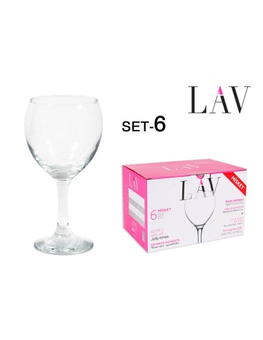 set 6 coupe eau 260cc misket