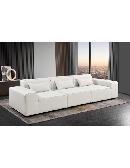 sofa 3 place rolita beige - polyester_15225060
