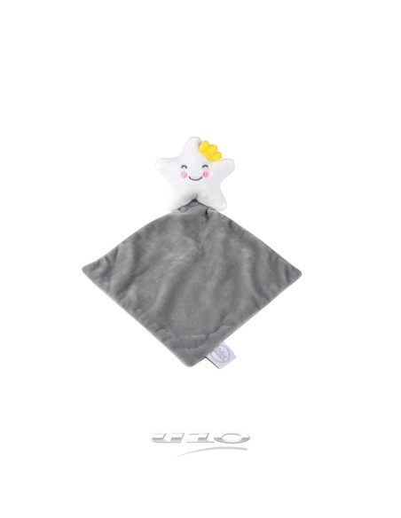6pel214 - doudou mouchoir 18*18cm etoile 100% polyester essen'ciel