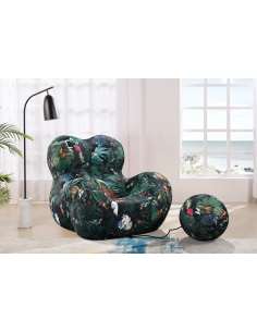 fauteuil novaten fabric_white words + black d