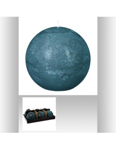 103134c-bougie boule rustic canar d10 D. 10 cm