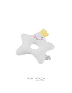 6pel211 - doudou hochet 8*12cm etoile essen'ciel