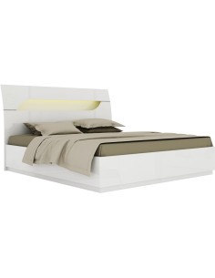 17218bl-evelyn commode 6 tiroirs laque blanc 137x45x77,8