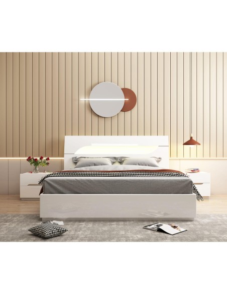 17219bl-evelyn commode 4 tiroirs laque blanc 81x46x112,2