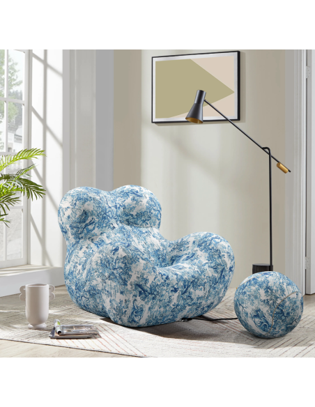 fauteuil novaten fabric_ green leaf