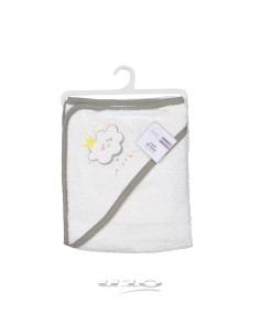 6tex218 - cape de bain 75*75cm 100% coton 300gsm nuage essen'ciel