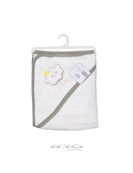 6tex218 - cape de bain 75*75cm 100% coton 300gsm nuage essen'ciel