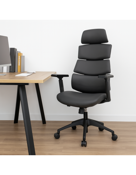 chaise de bureau dinitat noir pu 02